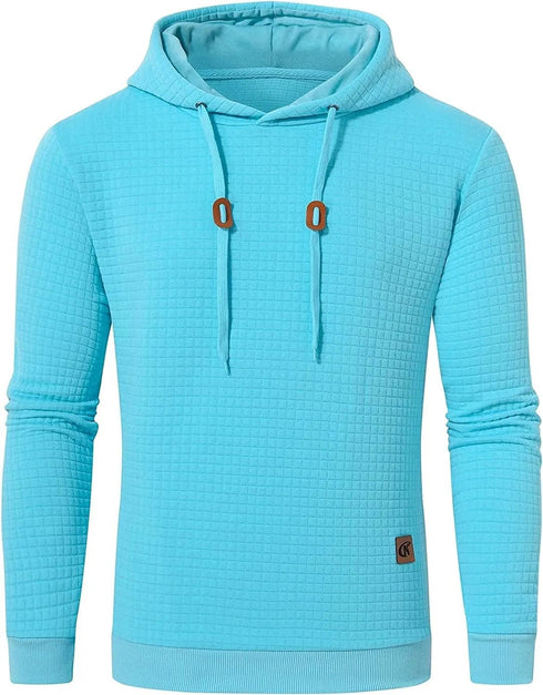 Premium Men’s Fleece Hoodies - Jacquard Pullover Sweatshirts for Men - High-Quality Male Hooded Sweatshirts - Warms Hoodies